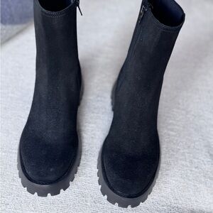 Vaneli Black Suede Zalika Ankle Boots